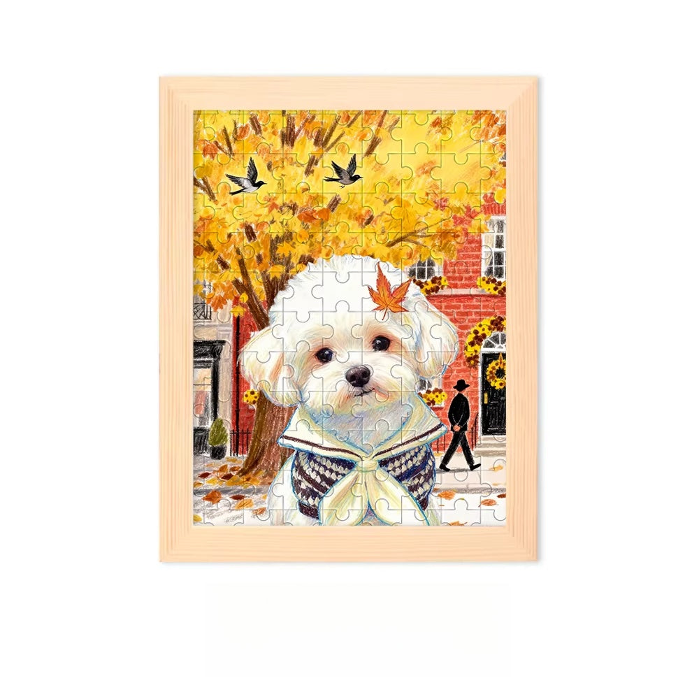 Custom Pet Portrait Puzzle Art – Hand-Illustrated from Your Photo, A Puzzle You Can Display