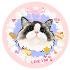 Custom Pet Illustration Rug – Personalized Hand-Drawn Pet Portrait Carpet