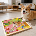 Custom Pet Portrait Puzzle Art – Hand-Illustrated from Your Photo, A Puzzle You Can Display