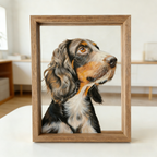 Custom Hand Painted Pet Portrait on Glass – Personalized Acrylic Glass Pet Painting from Photo