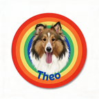 Custom Pet Illustration Rug – Personalized Hand-Drawn Pet Portrait Carpet