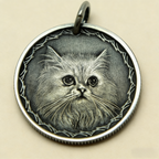 Custom Pet Portrait Silver Necklace – Hand Engraved 999 Fine Silver Pendant