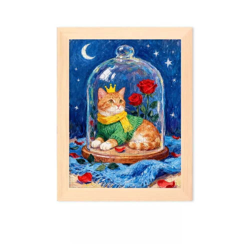 Custom Pet Portrait Puzzle Art – Hand-Illustrated from Your Photo, A Puzzle You Can Display