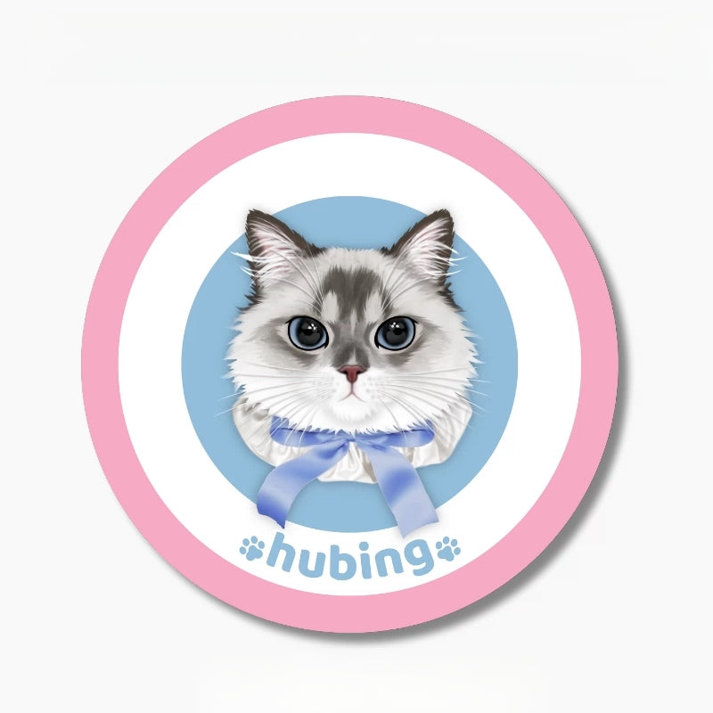 Custom Pet Illustration Rug – Personalized Hand-Drawn Pet Portrait Carpet