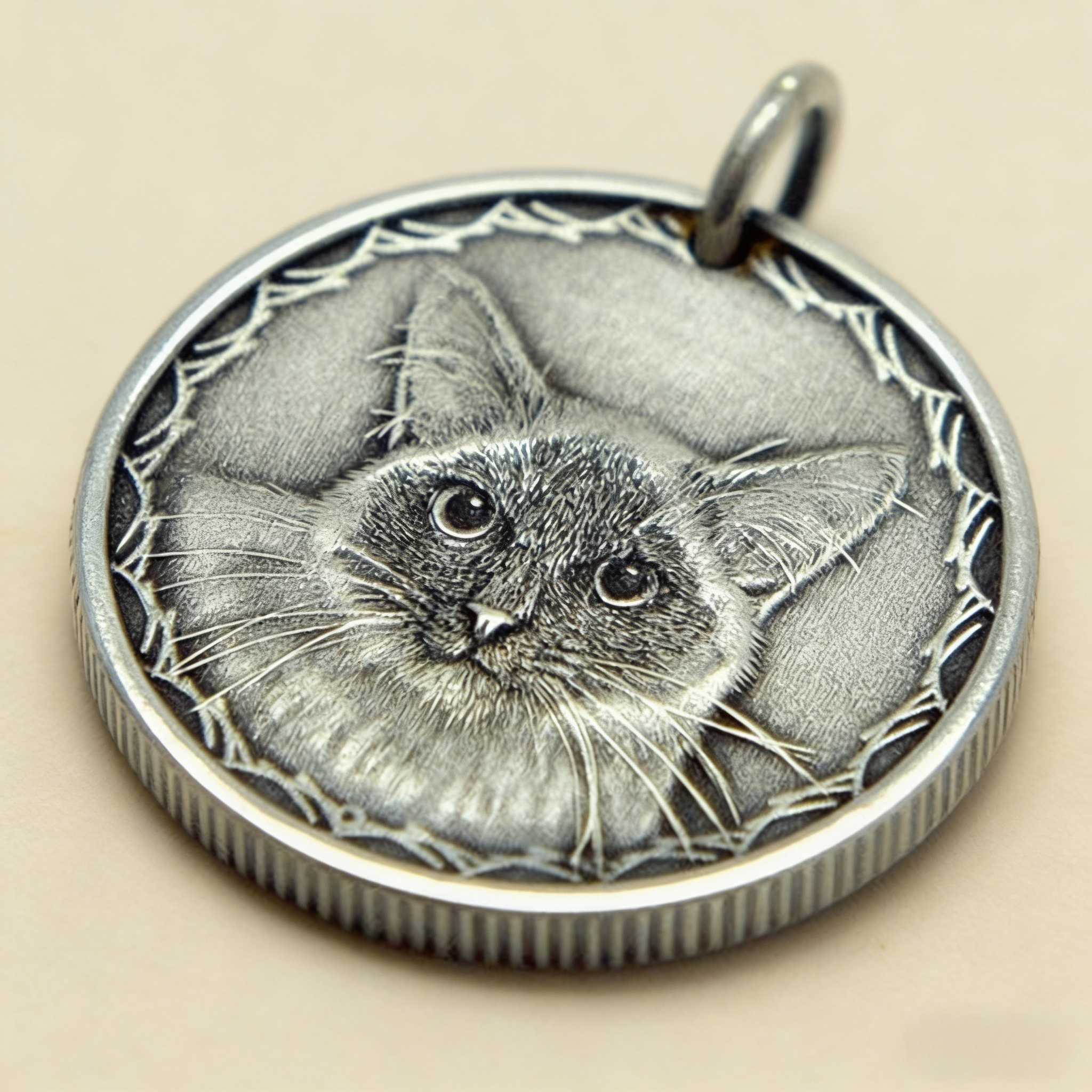 Custom Pet Portrait Silver Necklace – Hand Engraved 999 Fine Silver Pendant