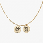 Custom Engraved Pet Face Necklace - paw&bond