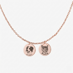 Custom Engraved Pet Face Necklace - paw&bond