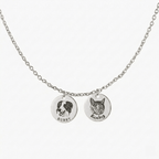 Custom Engraved Pet Face Necklace - paw&bond