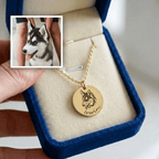 Custom Engraved Pet Face Necklace - paw&bond