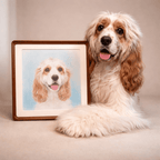 Custom Hand - Drawn Pet Portrait – Personalized Pencil & Color Dog & Cat Art - paw&bond