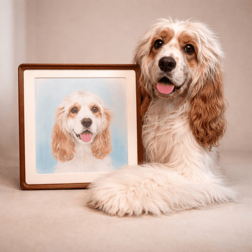 Custom Hand - Drawn Pet Portrait – Personalized Pencil & Color Dog & Cat Art - paw&bond