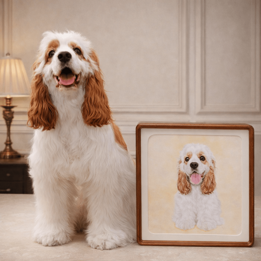Custom Hand - Drawn Pet Portrait – Personalized Pencil & Color Dog & Cat Art - paw&bond