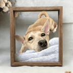 Custom Hand - Painted Pet Portrait on Glass – Personalized Dog & Cat Art - paw&bond