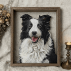 Custom Hand - Painted Pet Portrait on Glass – Personalized Dog & Cat Art - paw&bond