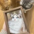 Custom Hand - Painted Pet Portrait on Glass – Personalized Dog & Cat Art - paw&bond