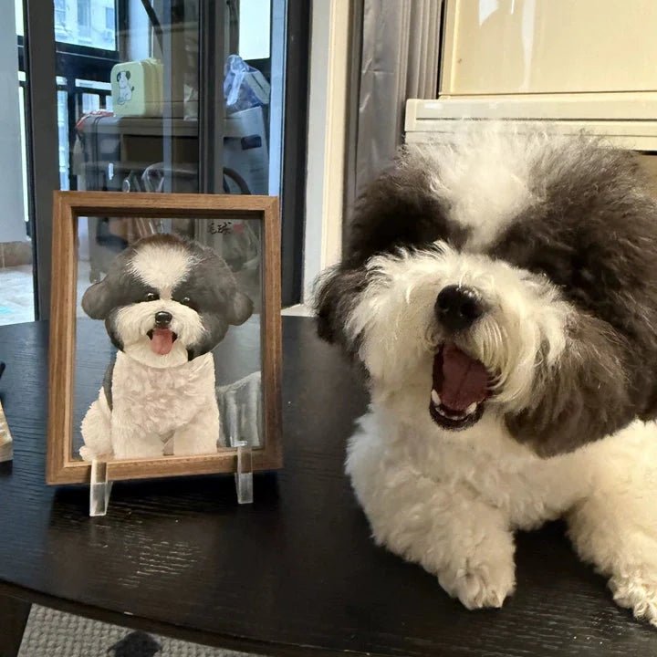 Custom Hand - Painted Pet Portrait on Glass – Personalized Dog & Cat Art - paw&bond