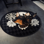 Custom Pet Illustration Rug – Personalized Hand - Drawn Pet Portrait Carpet - paw&bond