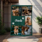 Custom Pet Photo Blanket – Personalized Dog Cat Name Flannel Throw | Pet Portrait Gift - paw&bond