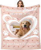 Custom Pet Photo Blanket – Personalized Dog Cat Name Flannel Throw | Pet Portrait Gift - paw&bond