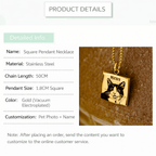 Custom Pet Photo Name Necklace – Personalized Stainless Steel Pendant Gift - paw&bond