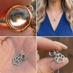 Custom Pet Photo Projection Necklace - paw&bond