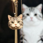 Custom Pet Portrait Necklace | Hand - Sculpted Polymer Clay Jewelry - paw&bond
