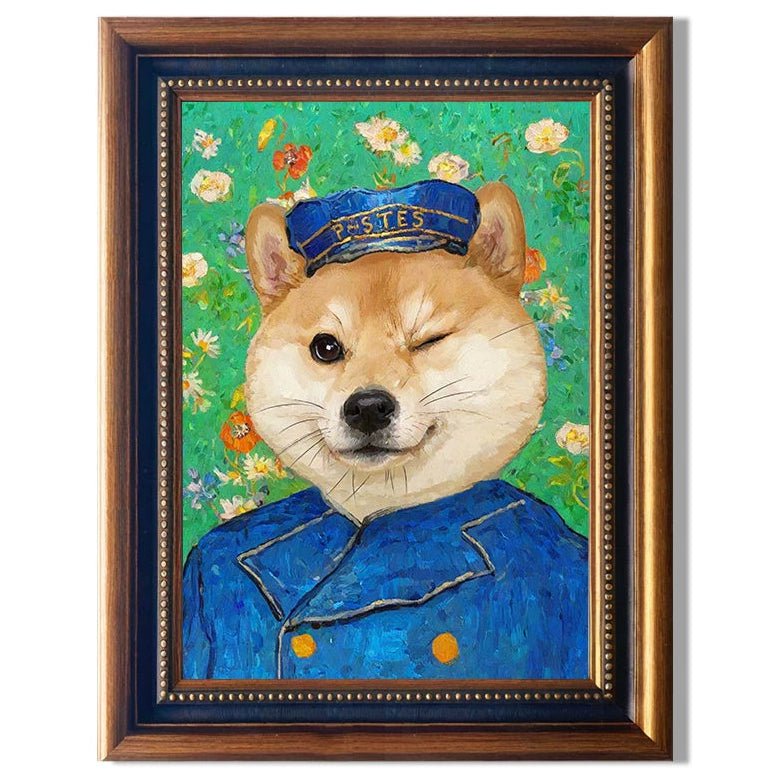 Custom Pet Portrait – Personalized Oil Painting Style Print for Cat & Dog | Framed Wall Art Gift - paw&bond