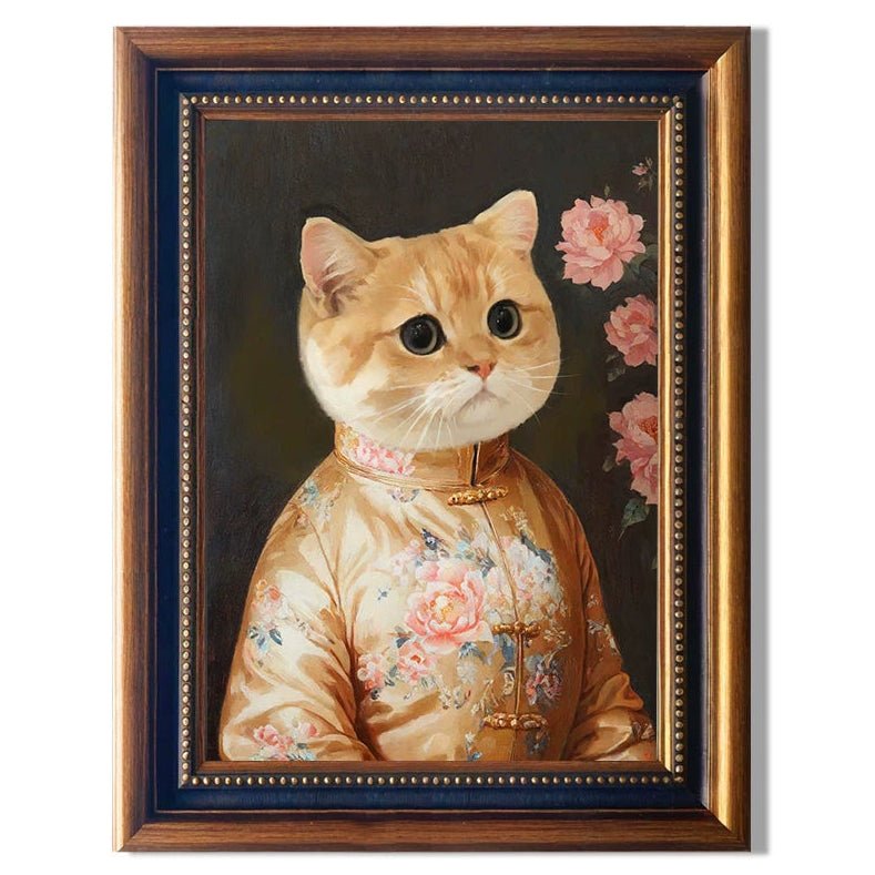 Custom Pet Portrait – Personalized Oil Painting Style Print for Cat & Dog | Framed Wall Art Gift - paw&bond