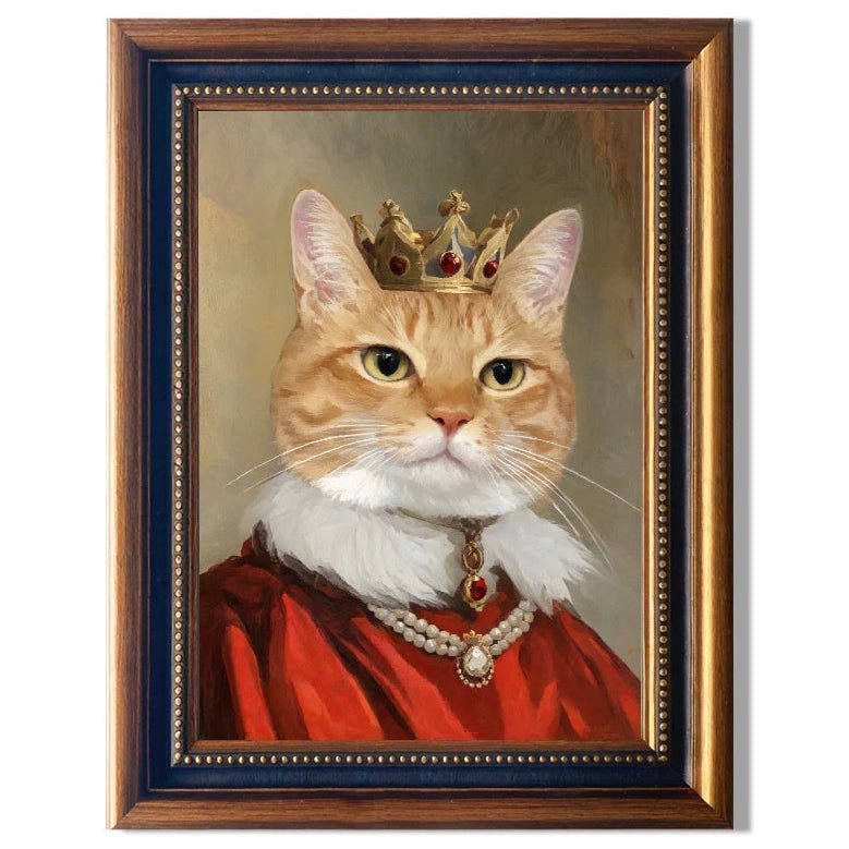 Custom Pet Portrait – Personalized Oil Painting Style Print for Cat & Dog | Framed Wall Art Gift - paw&bond