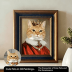 Custom Pet Portrait – Personalized Oil Painting Style Print for Cat & Dog | Framed Wall Art Gift - paw&bond