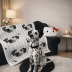 Custom Pet Portrait Sherpa Blanket – Personalized Dog & Cat Photo Fleece Blanket, Soft Double - Layer Throw - paw&bond