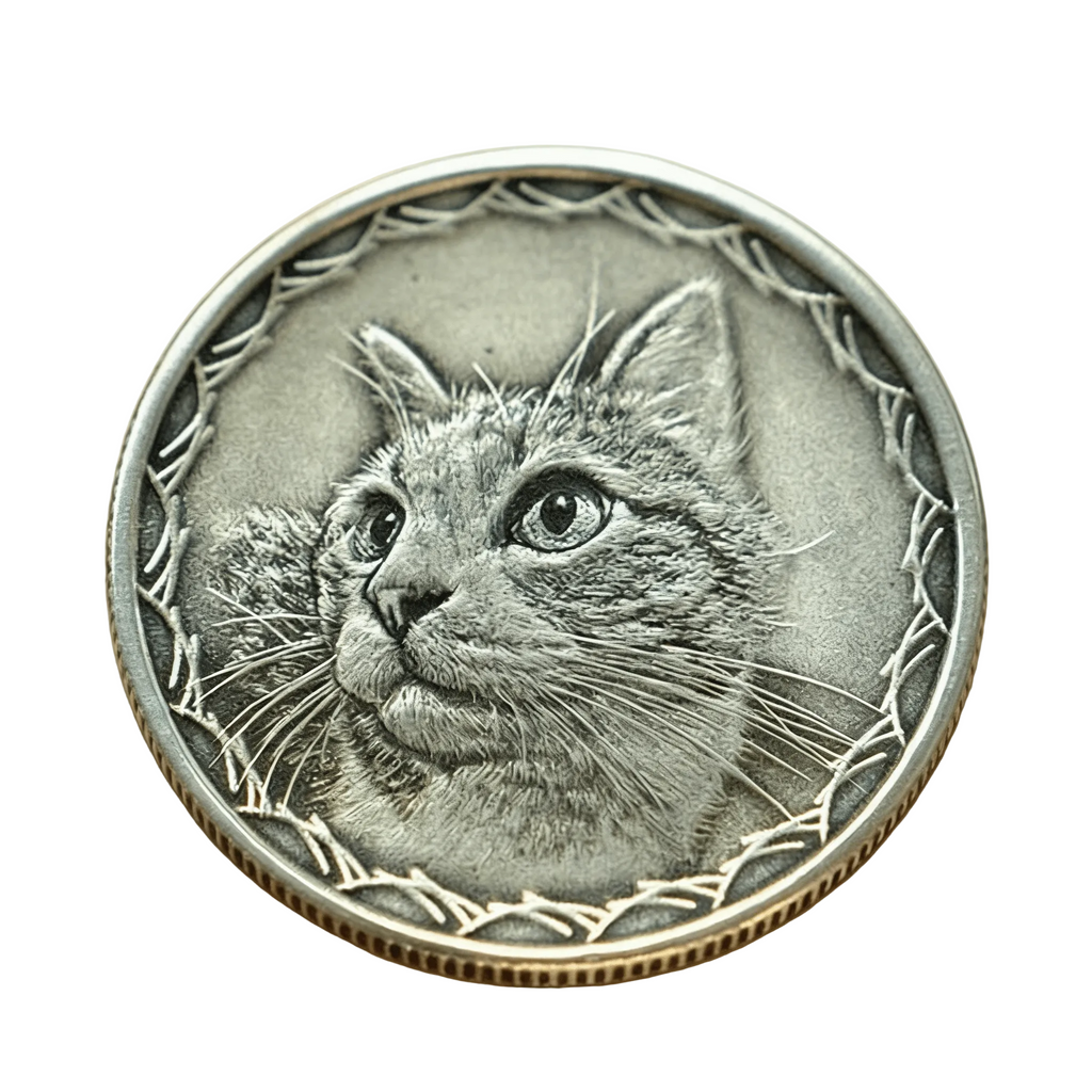 Custom Pet Portrait Silver Necklace – Hand Engraved 999 Fine Silver Pendant - paw&bond