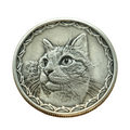 Custom Pet Portrait Silver Necklace – Hand Engraved 999 Fine Silver Pendant - paw&bond