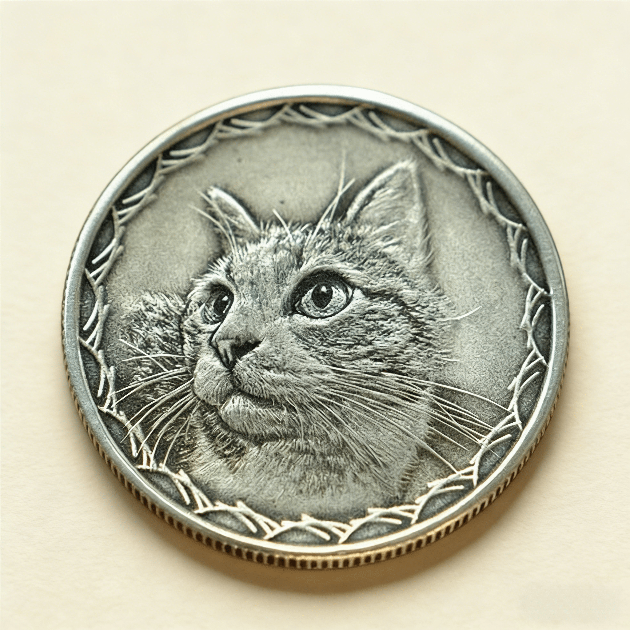 Custom Pet Portrait Silver Necklace – Hand Engraved 999 Fine Silver Pendant - paw&bond