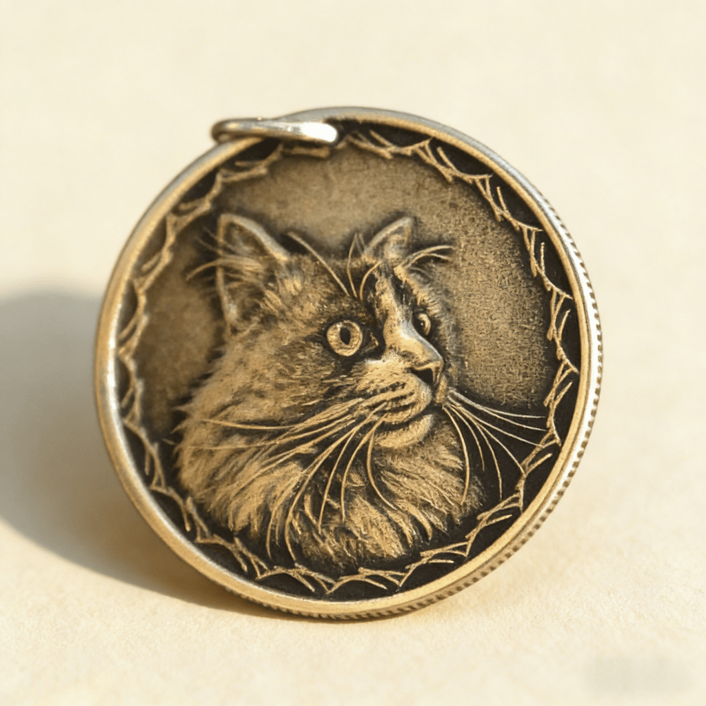 Custom Pet Portrait Silver Necklace – Hand Engraved 999 Fine Silver Pendant - paw&bond