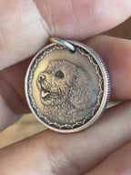 Custom Pet Portrait Silver Necklace – Hand Engraved 999 Fine Silver Pendant